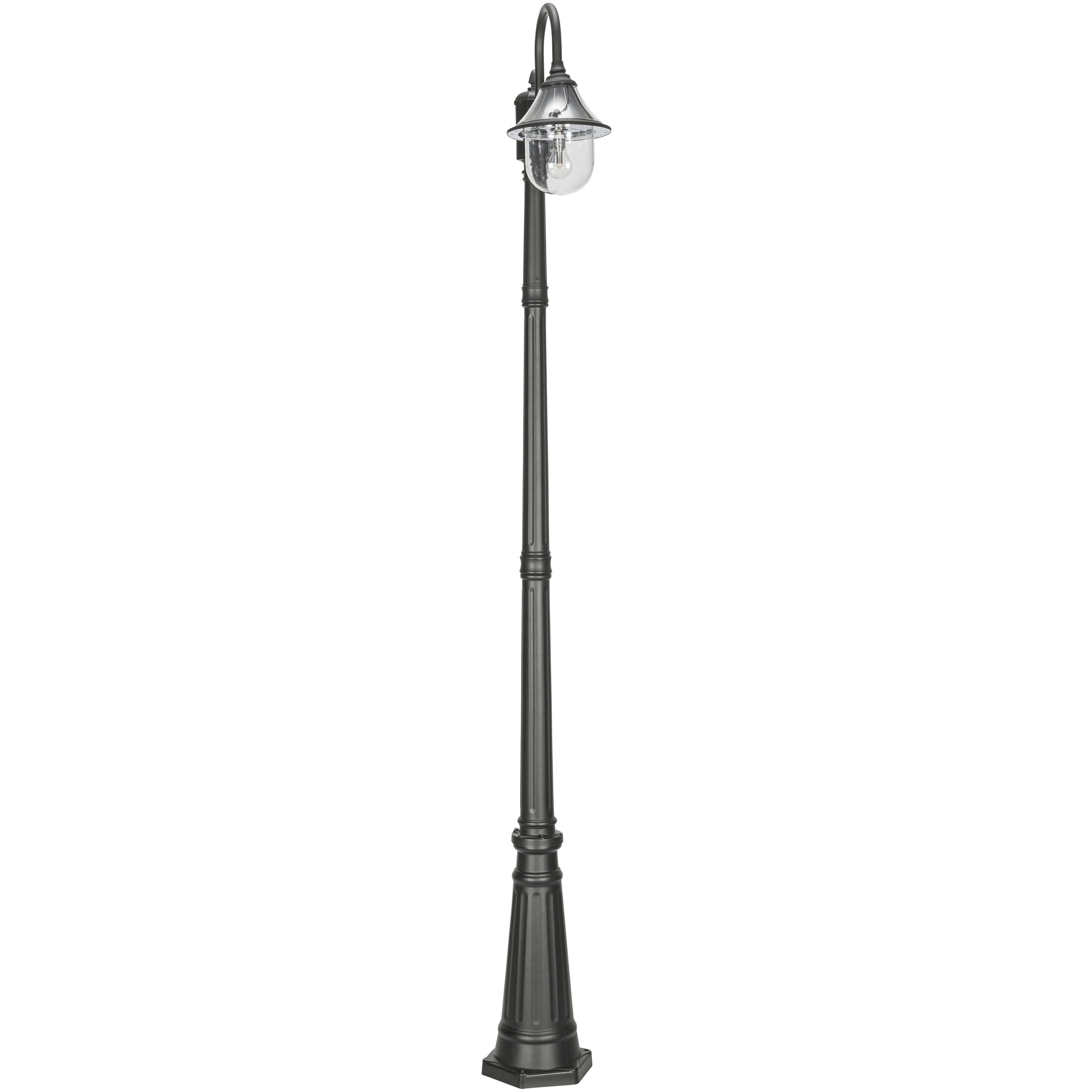 Orion 1 Light 94.63 inch Black Post Light, Solar
